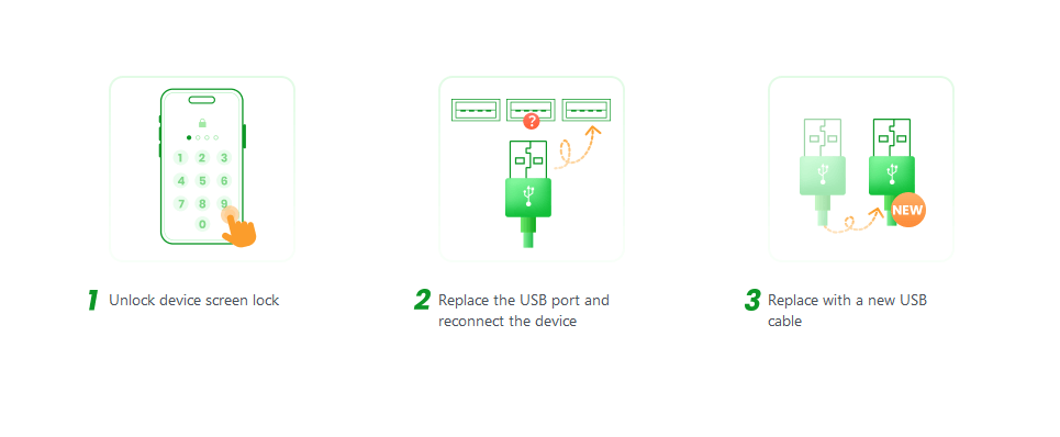 Dispositivo conectado pero no reconocido