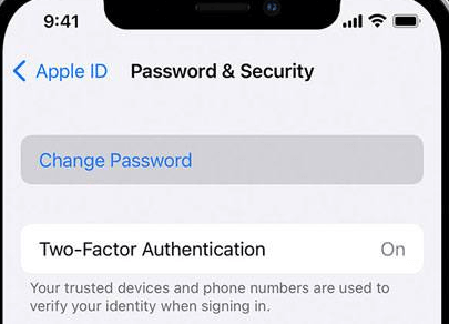 Modifier le mot de passe de l'identifiant Apple