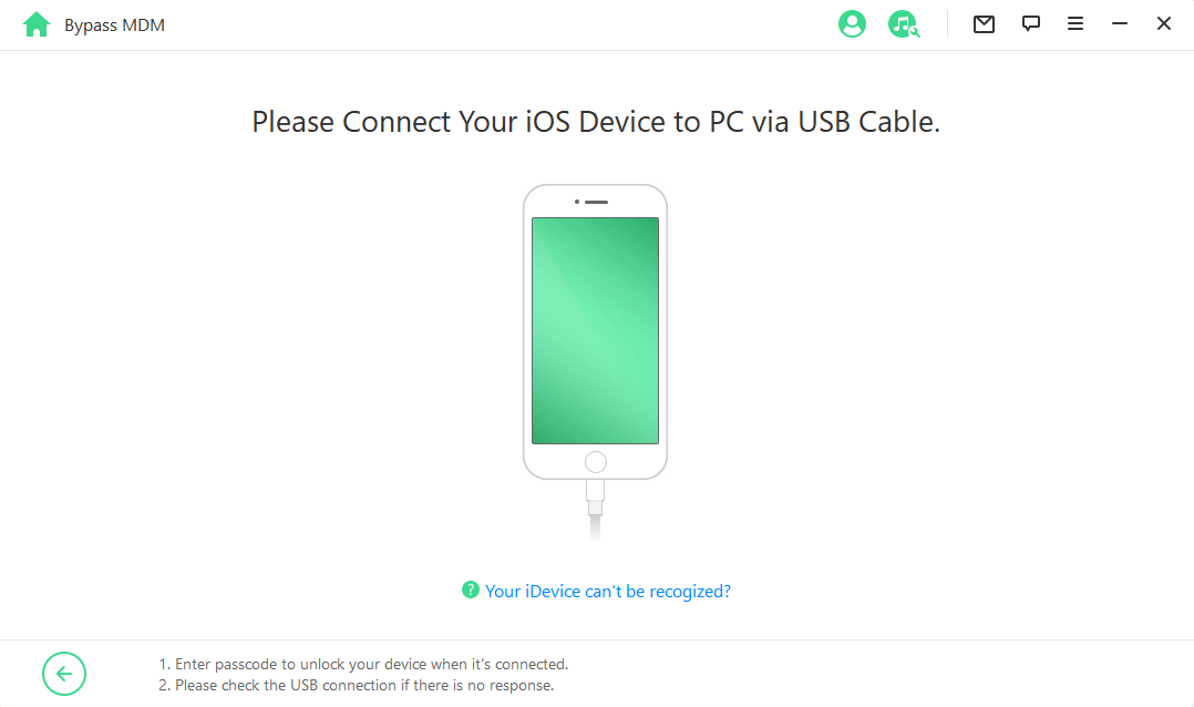 connecter l'appareil bypass mdm