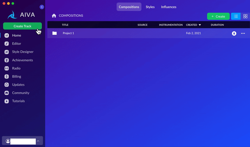 create music with aiva ai music generator