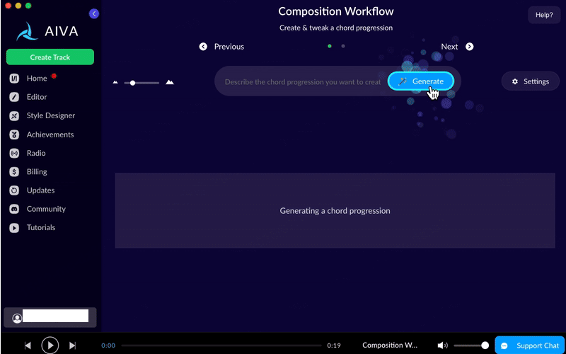 create music with aiva ai music generator