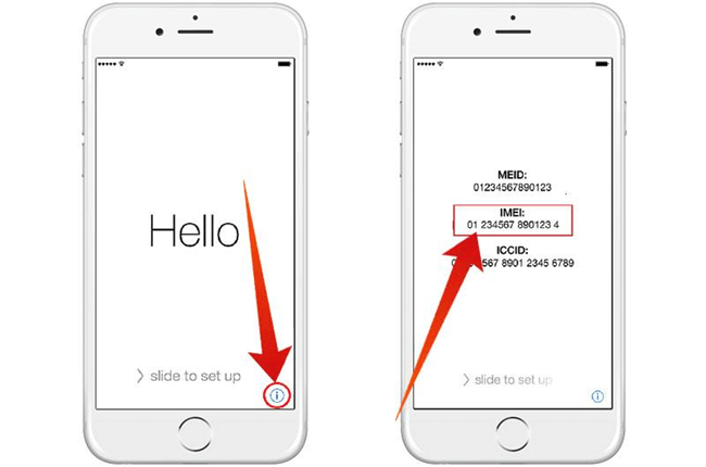 trouver le numéro imei sur l'écran d'activation