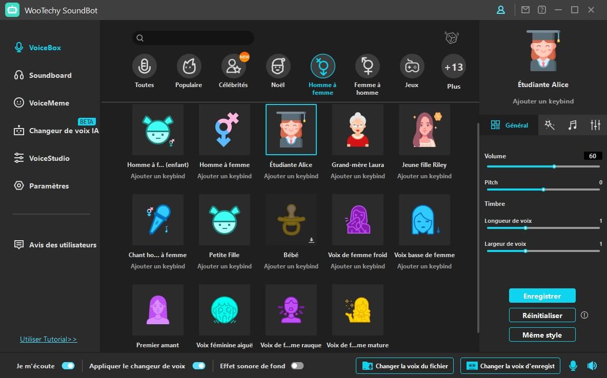 voix de fille soundbot