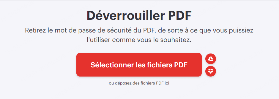 ilovepdf pour déverrouiller PDF en ligne