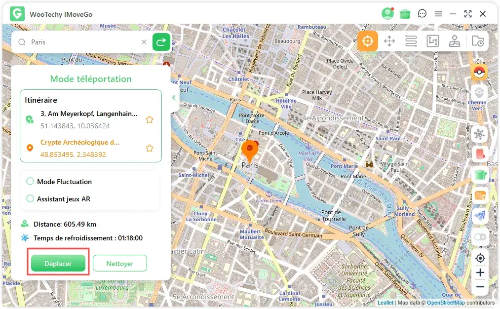 imovego déplacé avec succès