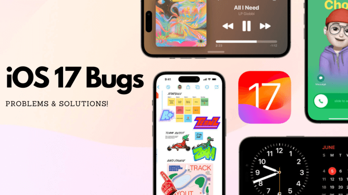 bugs d'ios 17