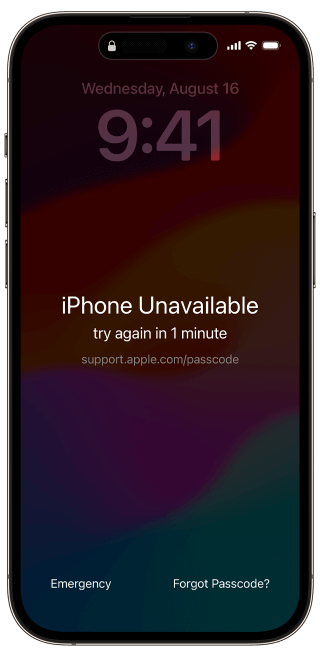 écran ios 17 iphone indisponible