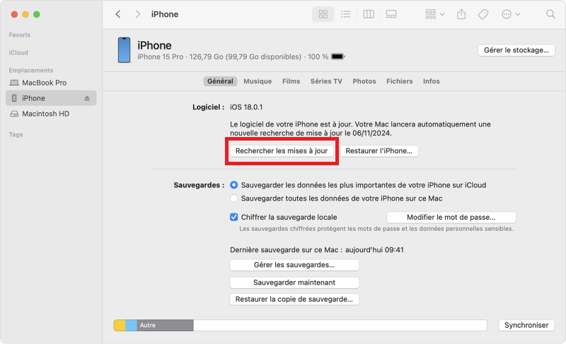 supprimer le profil iOS 26 bêta