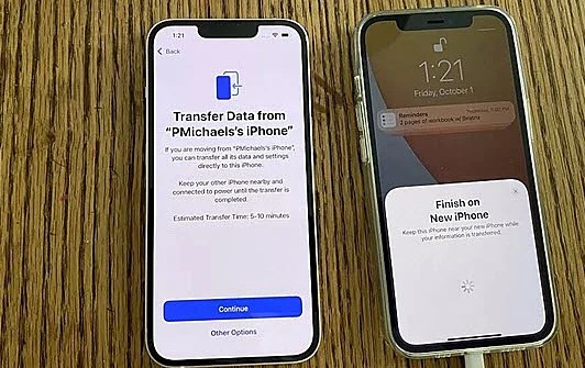 iPhone bloqué lors de la préparation du transfert