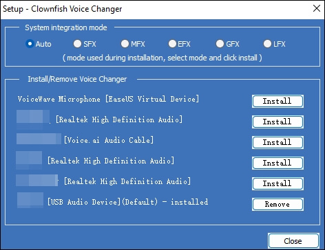 clownfishvoicechanger modificateur de voix discord