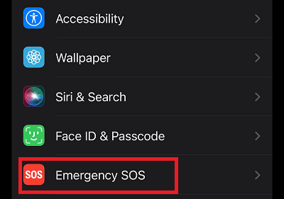 Désactiver SOS sur l'iPhone via Réglages