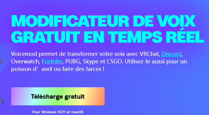voicemod meilleur modificateur de voix gratuits