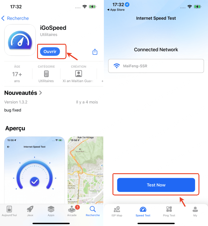 installez l'application iGoSpeed 1