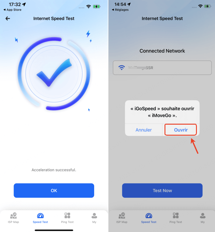 installez l'application iGoSpeed 3