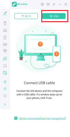 Connectez les appareils avec un câble USB