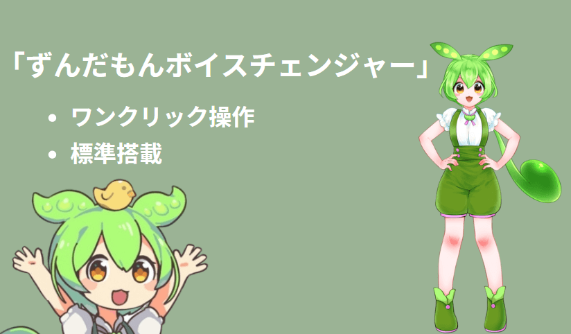 ずんだもんボイスチェンジャー