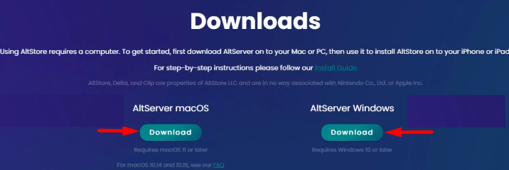 download AltStore on your PC or Mac