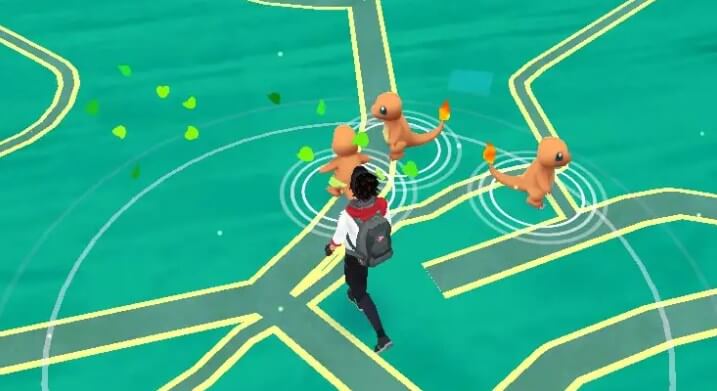 Coordinates and Locations Where Charmander Has Appeared