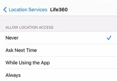 Hide Location By Turning off Location Sharing for Apps