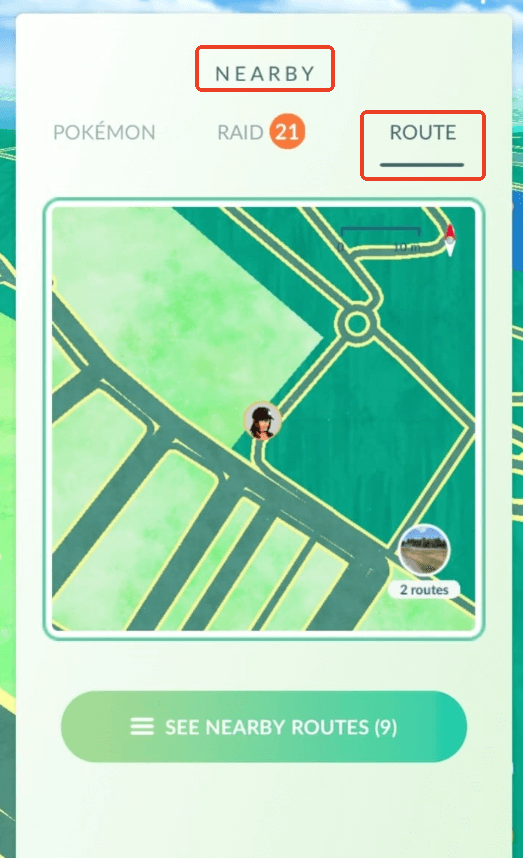 Pokémon GO routes features