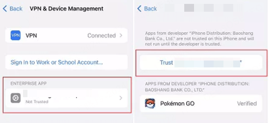 trust pokego++ to install in iOS devices