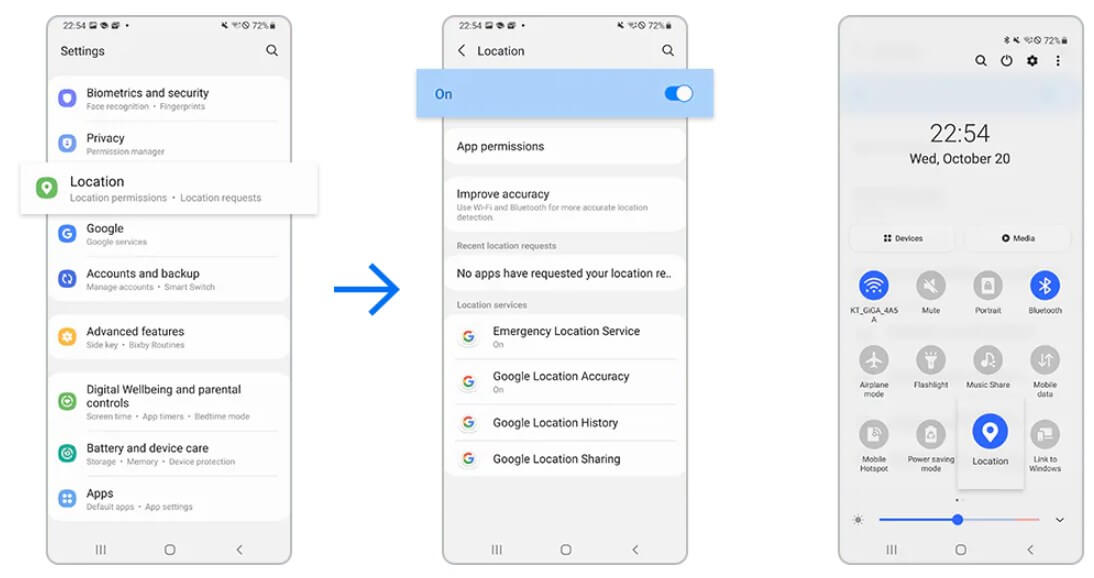 Modifying Android Location on Setting