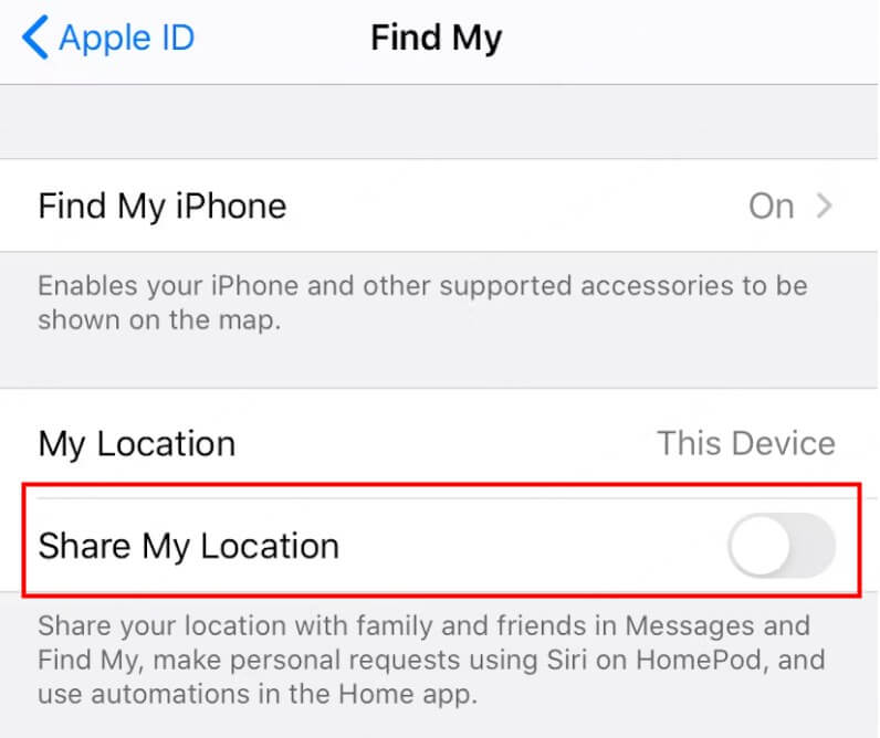 Stop Sharing Location on Find My Friends