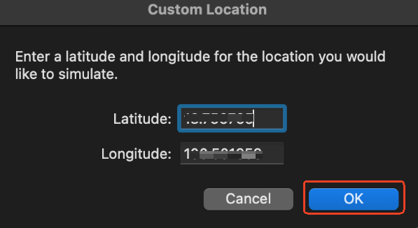 Fake Location with Xcode 2