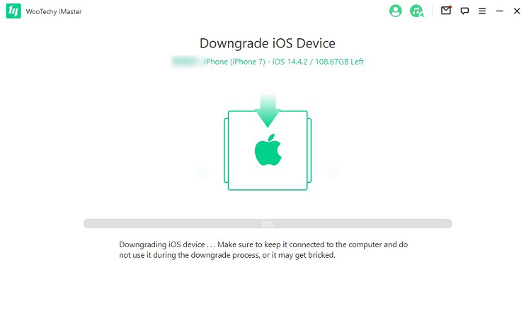 Downgrading iOS device