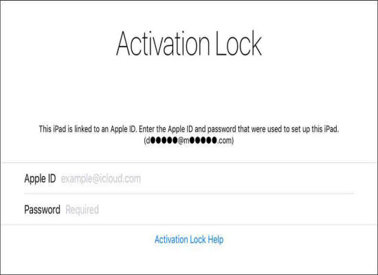 enter apple id password to remove activation lock