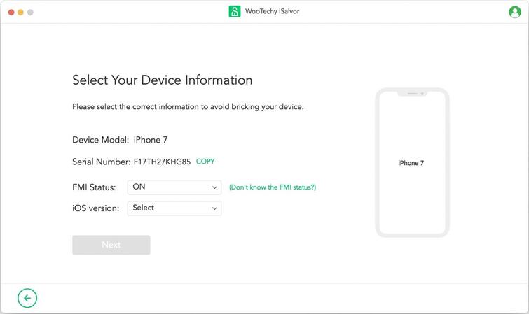 confirm device information