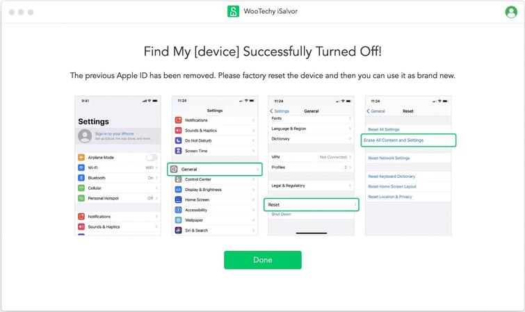 turn off Find My iPhone successfully