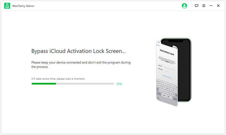 start to the process of bypassing activation lock 