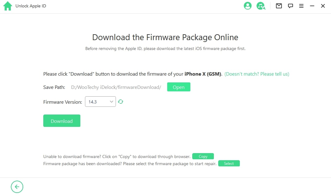 download firmware package