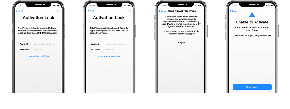 activation lock screen