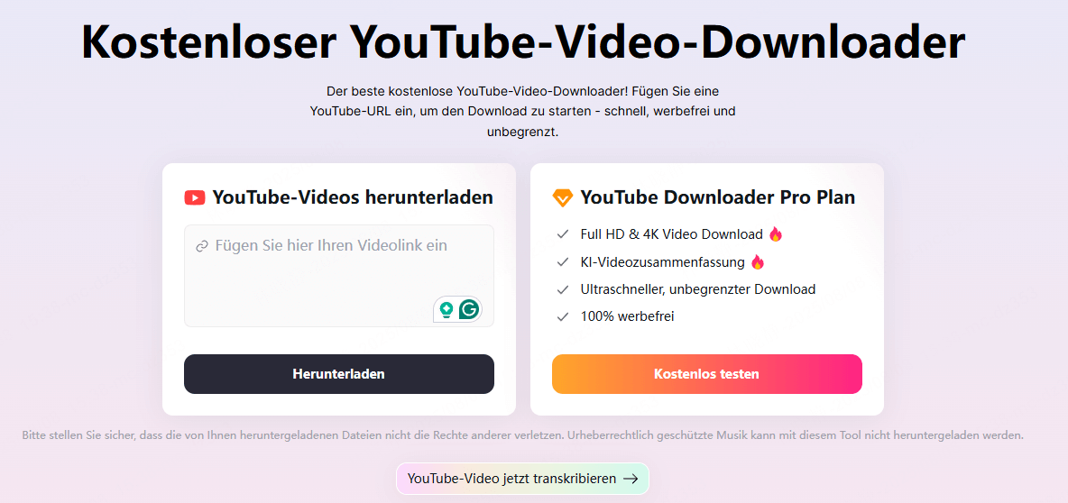 kostenloser youtube downloader clipto
