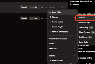 suno ai Musikgenerator Musik erweitern