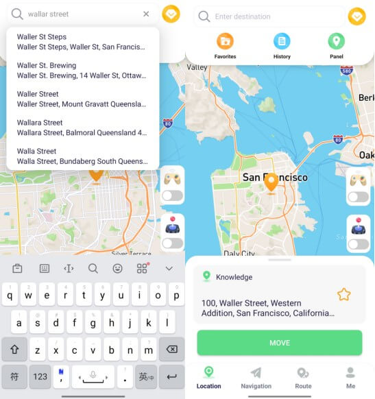 fake gps with imovego