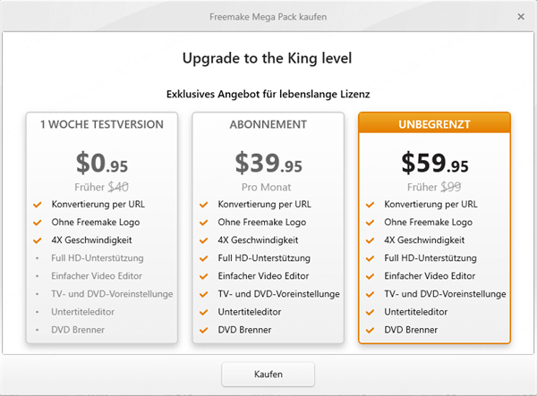 freemake video konverter preise