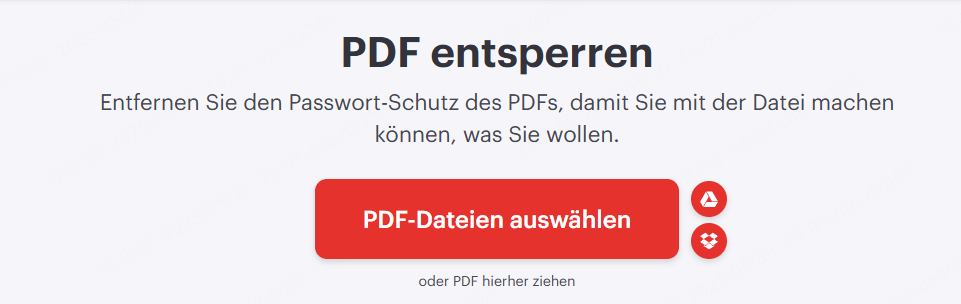 ilovepdf um PDF online zu entsperren