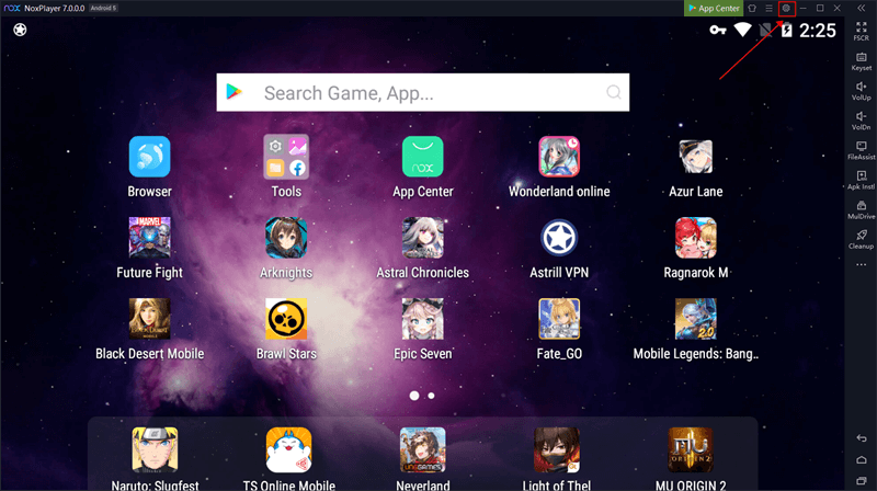 noxplayer Oberfläche