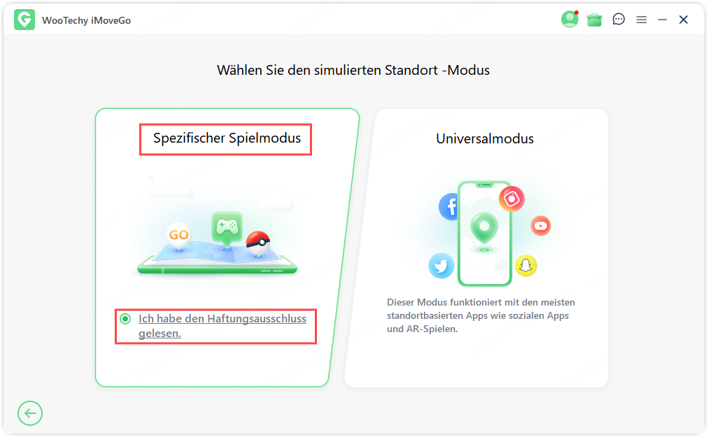 WooTechy iMoveGo Spezieller Spielmodus