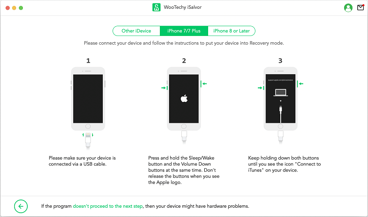 put device into recovery mode