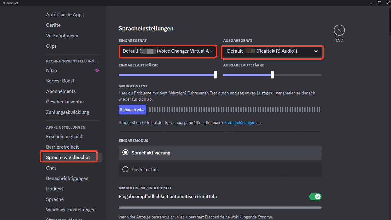 Stimme auf verschiedenen Plattformen ändern