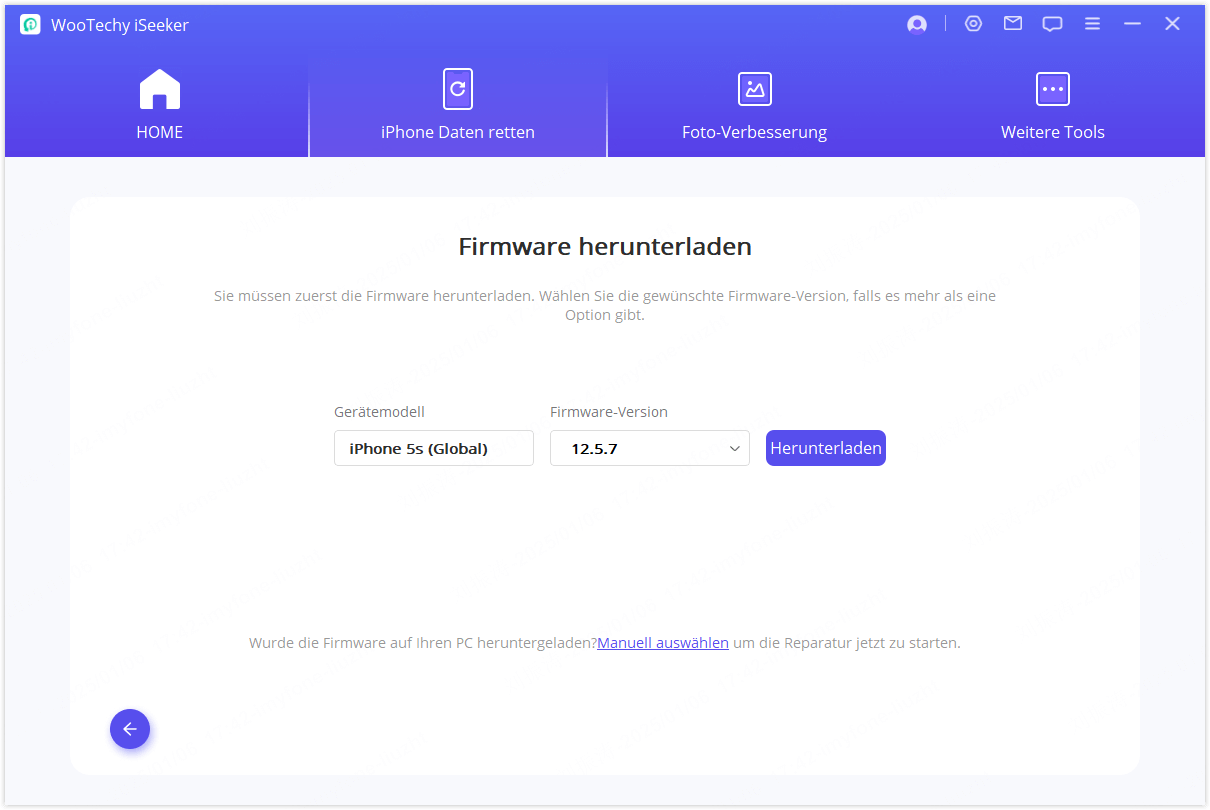 Firmware herunterladen