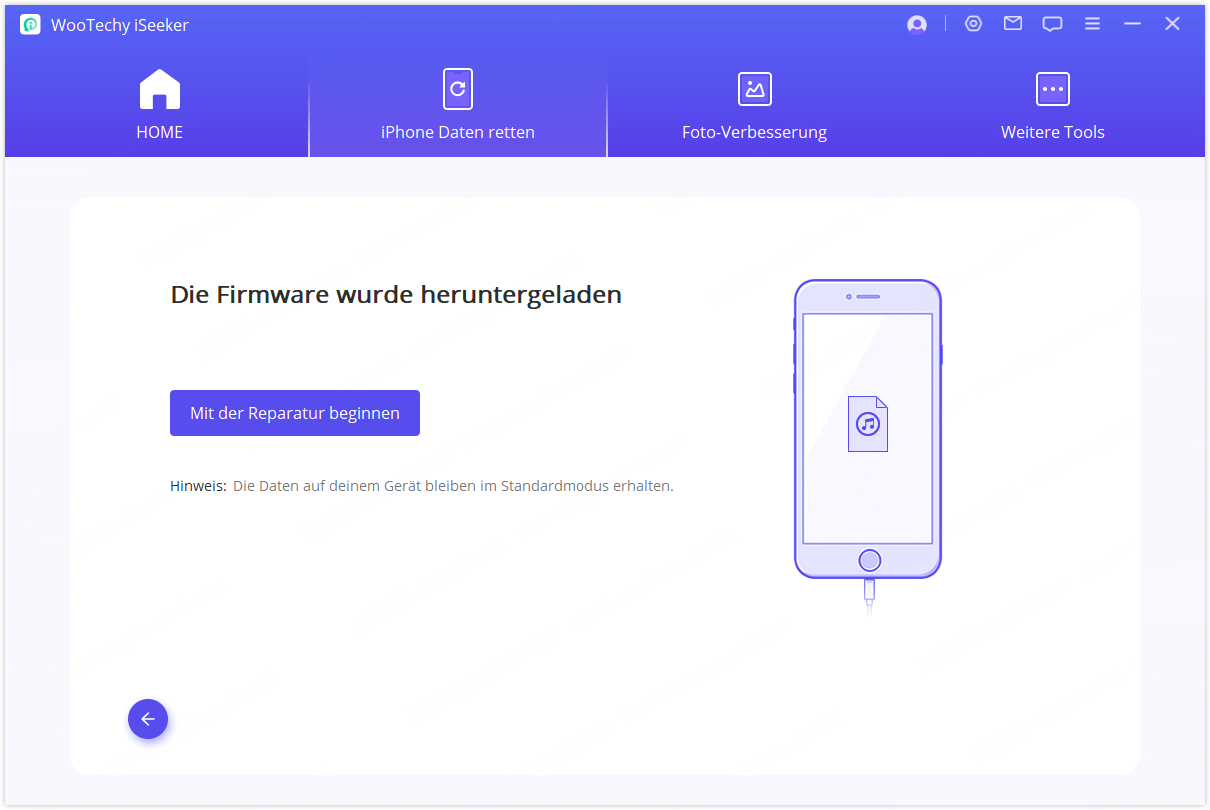 Reparieren des iOS-Geräts