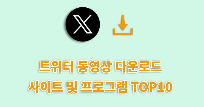 트위터 동영상 다운로드 사이트 및 프로그램 TOP10