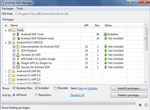 Android SDK Manager