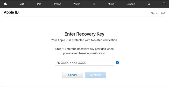 find-apple-id-password-via-recovery-key