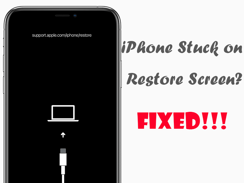 iPhone 卡在restore 畫面上